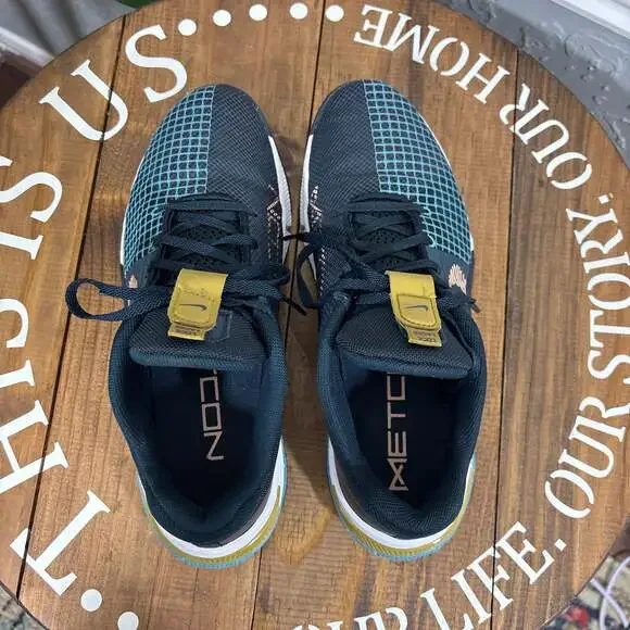 Nike Men's Navy Teal Gold Athletic Running Shoes - Picture 6 of 12